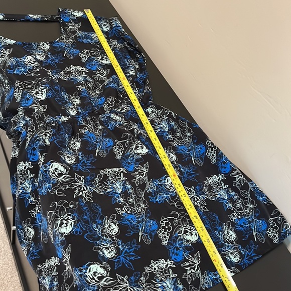 Candie’s Blue Floral Mini Dress | Lightweight Unlined Pull On Dress - Picture 13 of 14